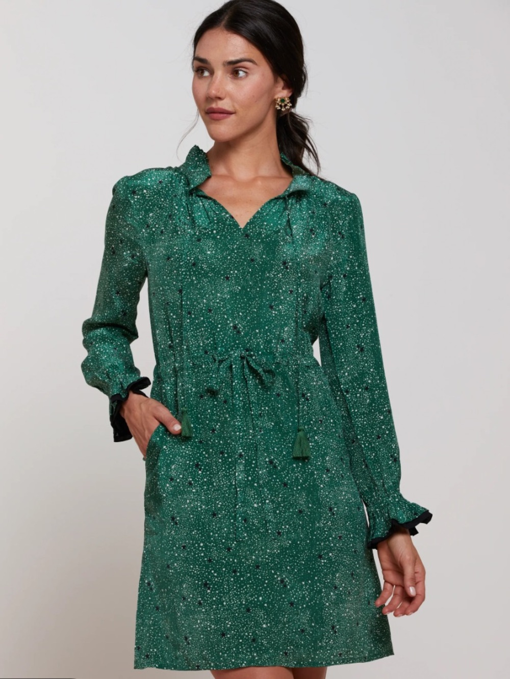 Rungolee Francesca 100% Silk Full Sleeve Dress